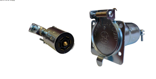US Hardware 7-Way Electrical Connector – RV & Trailer Hookup, Trigger-Grip Fast Disconnect, Easy Installation
