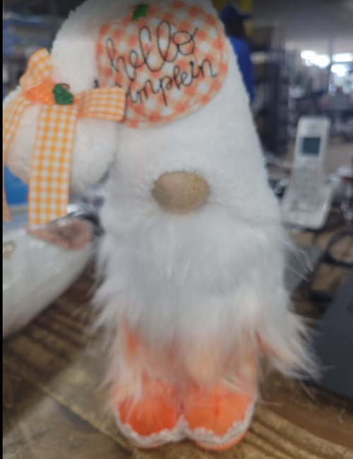 Charming Orange Pumpkin Doll Ornament