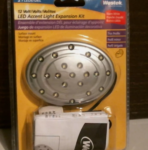 Westek LED Accent Light Expansion Kit – Warm White, Linkable Design, 7/8" × 3-1/2" × 2-1/2", Complete with Mounting Hardware