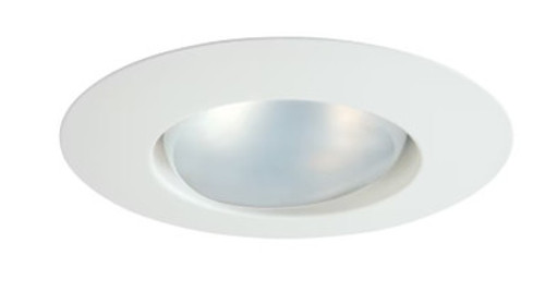 Halo 4-in White Open Recessed Light Trim – Self-Flanged Design, Coil Spring Retention, BR30/PAR30 Compatible