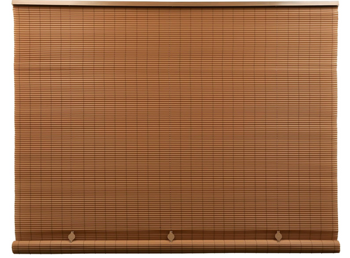 Radiance Woodgrain Cordless PVC Outdoor Shade – 72″ W × 72″ L Waterproof Roll-Up Blind, Light Filtering & Patio Privacy