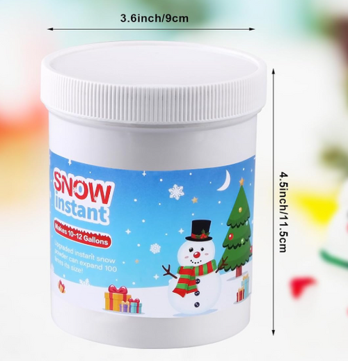 Instant Fake Snow Powder – 340g Makes 12 Gallons of Real Snow Feel for Holiday Décor, Crafts & Displays