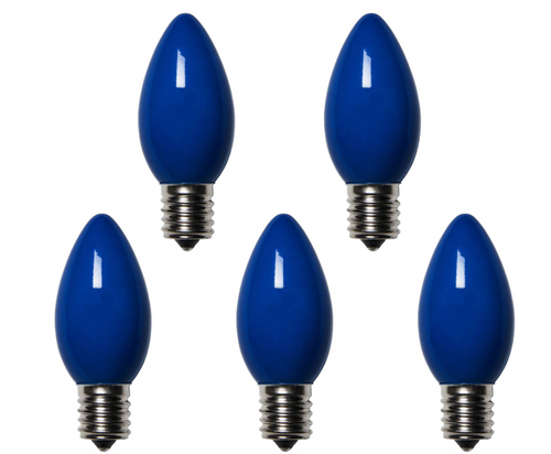 Holiday Bright Lights Incandescent C9 Blue 25 ct Replacement Christmas Light Bulbs