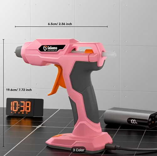 Cordless Hot Glue Gun – Gogonova 20‑Second Fast Heat, USB Rechargeable, Anti‑Drip, Safety Design + 25 Glue Sticks – Ideal Christmas Gift for DIY, Home Repair & Crafts