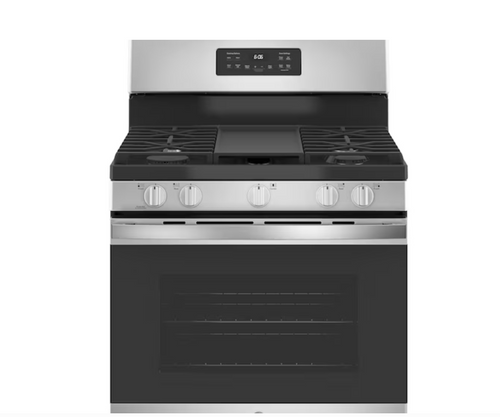 GE 30-in 5 burners 5-cu ft Freestanding Natural Gas Range ( Stainless steel )