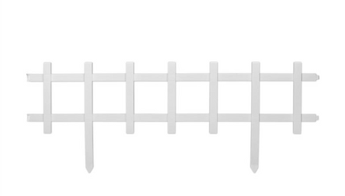 Master Mark Cape Cod Fence 33 in. L X 13.5 in. H Plastic White Decorative Garden Border