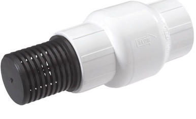 NDS 1-1/2 in. Plastic Spring Loaded Foot Valve with Screen - 1/2 lb. Spring Check Valve, Backflow Prevention for Pools, Spas, Irrigation, Industrial Systems