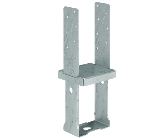 Simpson Strong‑Tie CBSQ66‑SDS2 Galvanized Standoff Column Base for 6x6 Posts – 1‑in Standoff Meets Code, Includes SDS Strong‑Drive Screws | Pre‑Assembled Base Plate, Concrete Embed Desig