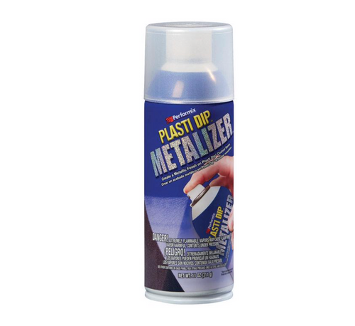 Plasti Dip Metalizer Silver Flat/Matte Multi-Purpose Rubber Coating Spray — 11 oz, Indoor/Outdoor, Most Surfaces, No Primer Needed