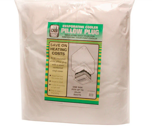 Dial 7626 EVAPCLR Insulating Pillow Duct Plug (UPC 026529762601) - 24 in. x 23 in. White Vinyl Seal for Up to 20 in. x 20 in. Ducts, Easy Install for Evaporative Coolers & HVAC Systems