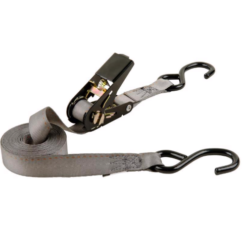 Keeper 1 in. W X 14 ft. L Gray Tie Down w/Ratchet 500 lb 1 pk