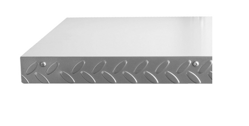 Knape & Vogt John Sterling Heavyweight Diamond Plate Shelf Edge, 48-Inch, Platinum