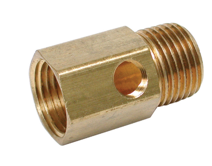 Dial Brass Pipe Adapter 1/2 x 1/8 x 1/2