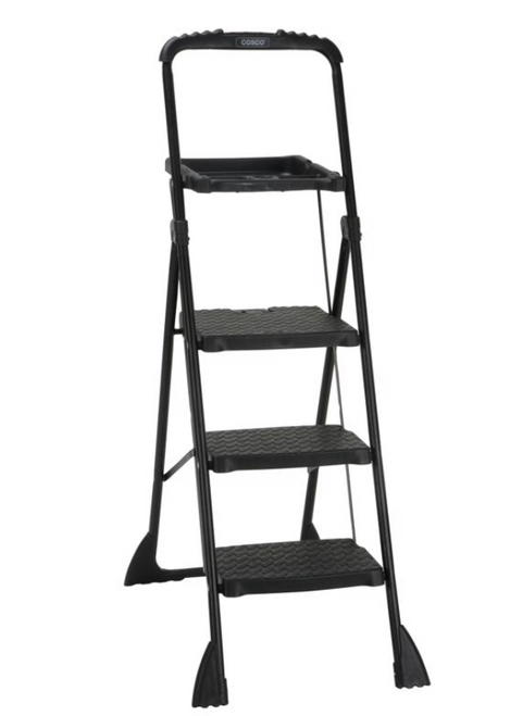 Cosco 60.98 in. H X 21.65 in. W X 3.31 in. D 250 lb. capacity 3 step Steel Folding Step Stool