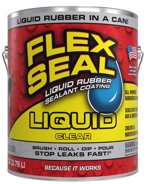 Flex Seal Family of Products Flex Seal Clear Liquid Rubber Sealant Coating 128 fl. oz.