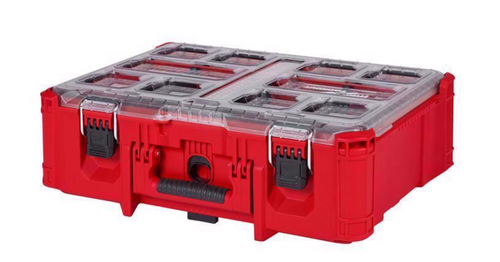 Milwaukee Packout 20 in. 6 Compartments Deep Deep Organizer Black/Red