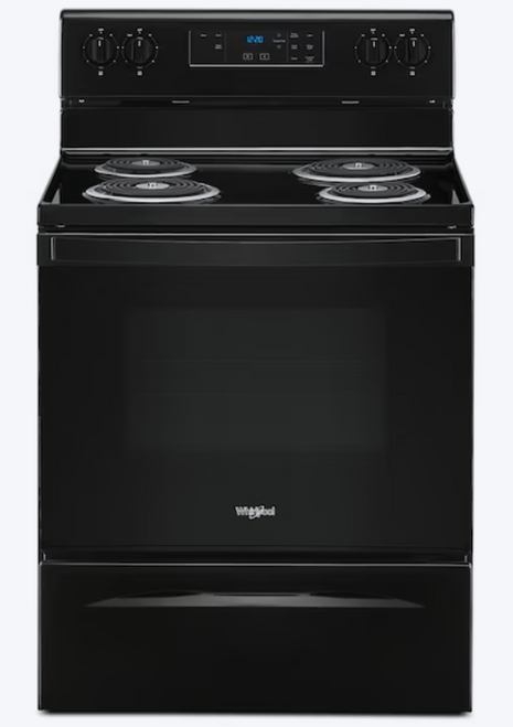Whirlpool 30-in 4 burners 4.8-cu ft Freestanding Electric Range ( Black )