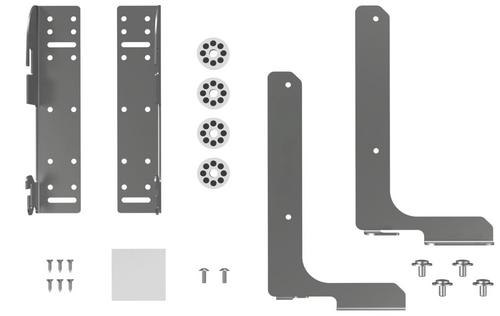 Rev-A-Shelf 54DM-KIT-1 Heavy Duty Door Mounting Kit, Adjustable Cabinet Door Brackets for 54WC & 54BK Pull-Out Trash Can Systems, Metal Frame Door Mount Kit
