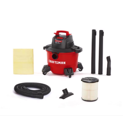 Craftsman 6 gal Corded Wet/Dry Vacuum 7.5 amps 120 V 3.5 HP   BOX DAMAGED