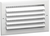 1-Way Sidewall/Ceiling Register With Multi-Shutter Damper, 12 x 6 in, Aluminum, Bright White