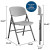 Gray Home Decor Commercial Standard Folding Chair with Solid Seat