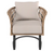 Style Selections Avery Station Set of 2 Woven Dark Brown Steel Frame Conversation Chair with Off-white Cushioned Seat
