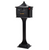 Gibraltar Mailboxes Pedestal Large Capacity Cast Aluminum Black, Mailbox & Post Combo