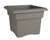 Bloem 11.25 in. H X 14 in. W X 14 in. D Resin Veranda Planter Charcoal