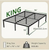 Classic Metal Platform King Bed Frames with Headboard and Footboard