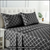 Lux Decor 4-Piece King Size Quatrefoil Bed Sheets Set – Hotel Luxury Brushed Microfiber, Skin-Friendly Cooling, 16” Deep Pocket, Fade & Shrink Resistant