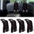 Cobee 4Pcs Car Seat Back Storage Hooks, Headrest Hooks for Purses, Phones - Double Hooks, Black