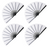 GIONFORSY 4PCS Chinese Tai Chi Clap Fan Set - Large White Fabric Folding Hand Fans for Dance, Festival, Party, Performance, Decoration & Cooling