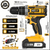 20V Cordless Drill Set – 2‑Speed, 2.0Ah Li‑ion, 18+3 Clutch, 45 Nm Max Torque, 3/8" Keyless Chuck, LED Work Light, Attachments Included