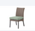 allen + roth Isla Park Dining Chair – Brown Handwoven Wicker, Slate‑Green Olefin Cushion, Powder‑Coated Steel Frame, 250‑lb Capacity, Patio/Porch/Pool