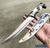 13.25" Wolf Head Pommel Collectible Knife – Non-Sharpened Stainless Steel Blade, Decorative Fantasy Dagger with Scabbard