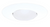 Halo 6" Open Recessed Light Trim – Satin White Plastic, BR30/PAR30 Compatible, Torsion Spring Retention