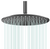 All Metal Rain Shower Head – Heavy Duty Stainless Steel, Easy Install, High Water Flow, Ultra-Thin Modern Design for Bathroom (D-Matte Black, 12")