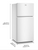Whirlpool® 30" 19.3 Cu. Ft. White Top Freezer Refrigerator with Total Coverage Cooling™ and Garage Ready Design