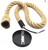 Simple Hemp Rope Chandelier – Retro Style Single Head Pendant Light with E27 Base – Adjustable Height for Restaurant, Bar, Cafe, Kitchen & Dining Room