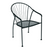 Living Accents Winston Black Steel Frame Patio Chair – Weather Resistant