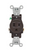 Leviton 15 amps 125 V Brown Outlet 5-15R 1 pk