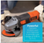 Black+Decker 6 amps Corded 4-1/2 in. Angle Grinder Tool Only