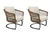 Style Selections Avery Station Set of 2 Wicker Brown Steel Frame C-spring Conversation Chair and 2 Ottomans with Cream Cushioned Seat