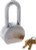 MASTERLOCK A701KA27244 Lock Round, Solid Steel, Chrome Plated, 2-1/2"