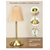Cordless Rechargeable Table Lamp with Fabric Shade – Dimmable LED Battery Powered, 3-Way Bedside Night Light for Living Room, Bedroom, Bar (Beige)