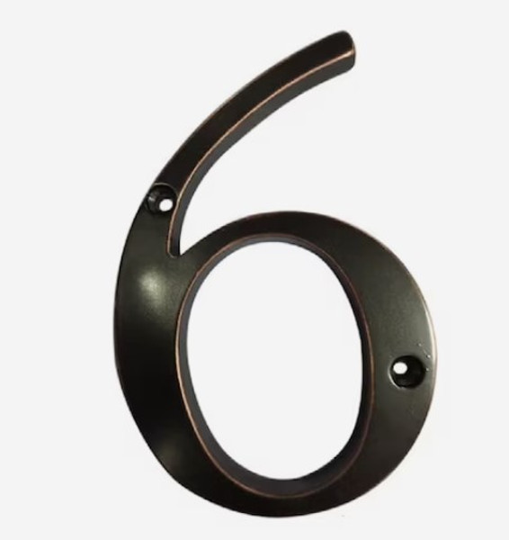 RELIABILT 4-in Oil Rubbed Bronze Number 6