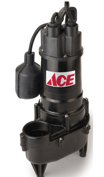 Ace 1/2 HP 3600 gph Cast Iron Tethered Float Sewage Pump    BOX DAMAGED