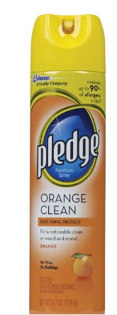 Pledge Orange Scent Furniture Polish 9.7 oz Spray