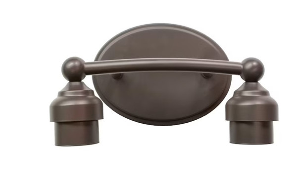 Style Selections 2528585 2‑Light Vanity Bar Fitter – Bronze Finish, Bath Light Fixture, Customizable with Shades, Horizontal/Vertical Mount Style Selections 2528585 2‑Light Vanity Bar Fitter – Bronze Finish, Bath Light Fixture, Customizable with Shades, Horizontal/Vertical Mount
