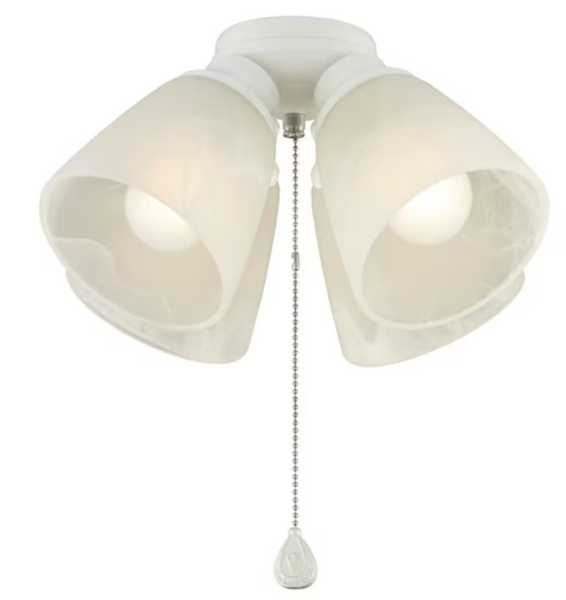 Harbor Breeze 10-in 4-Light White LED Ceiling Fan Light Kit